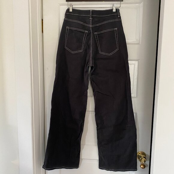 H&M Divided Navy High Rise Wide Leg Jeans Size 6 - Picture 2 of 4
